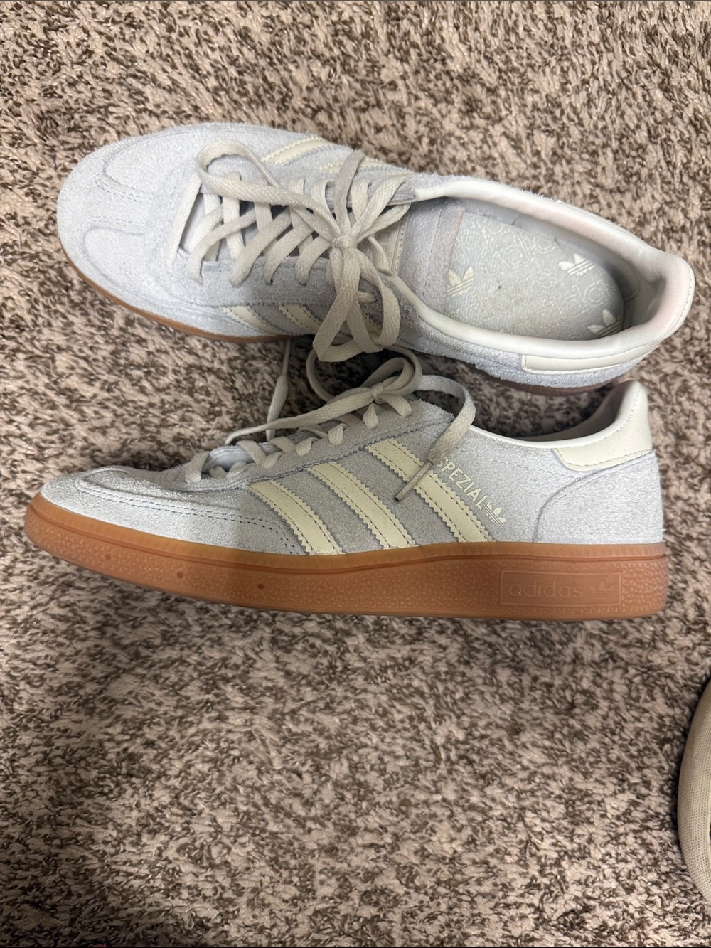 Women's Adidas Spezial Women's Suede Lace-Up Sneakers in Light light blue